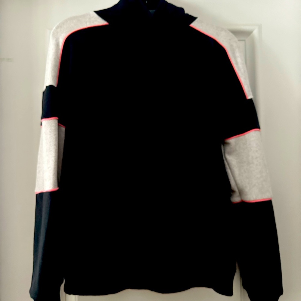 American eagle hoodie.  Black with gray and pink trim.